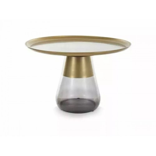Metāla galdiņš TIFFANY B zelts/zelts/melns